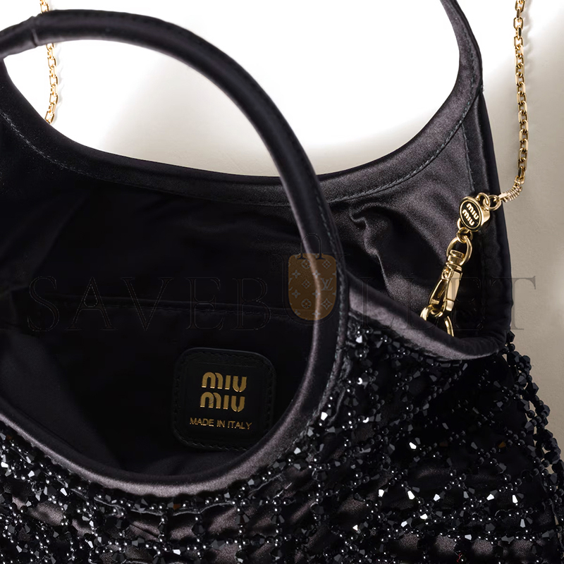 MIU MIU IVY BEADED DUCHESSE BAG 5BA281 (24*20cm)